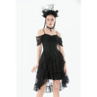 Dark in Love Romantic Gothic Lace Layered High-Low Dress