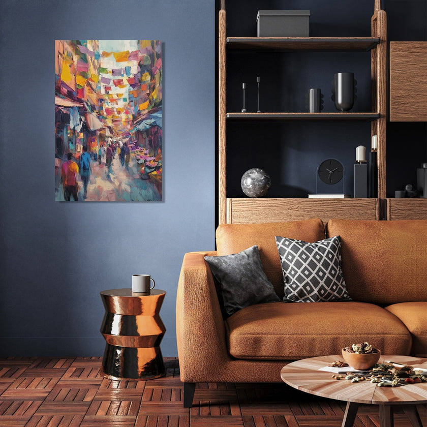 Vibrant Marketplace Canvas