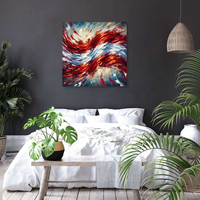 Austrian Flag Impressions Canvas