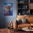 Twilight Highland Cow Canvas