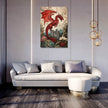 Dragon's Majesty Over Caernarfon Canvas