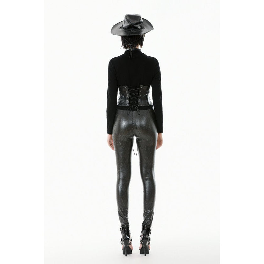 Dark in Love Serpentine Mesh Panel Leggings
