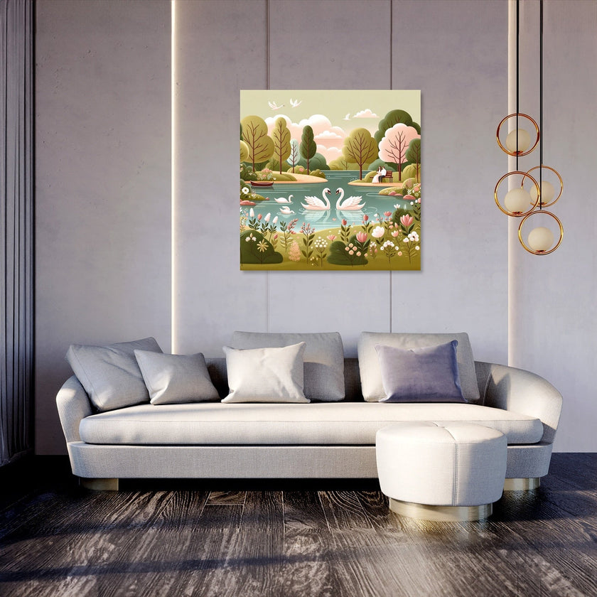Swan Lake Romance Canvas