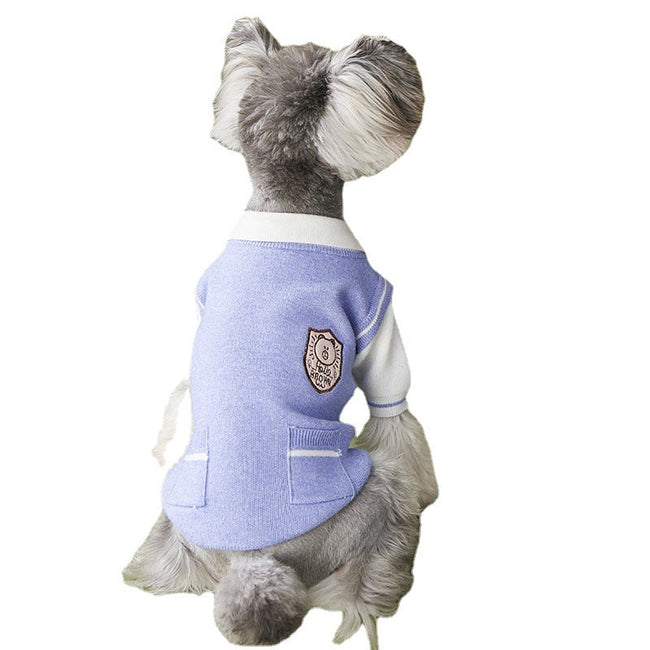 Hundekleidung Falscher zweiteiliger Pullover Strickpullover Pomeranian French Bulldog Pet Outfit Trend