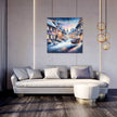Melancholic Winter's Reflection Canvas
