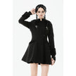 Dark in Love Cat-Ear Faux Fur Trim Gothic Coat