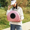 Cápsula Espacial Transparente para Mascotas Bolsa Portátil Transpirable para Pañales de Gato