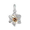 Osterglocken-Blume Silber & Massivgold Charm