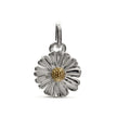 Daisy Flower Silver & Solid Gold Charm