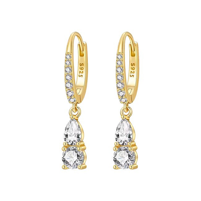 Gold drop earrings