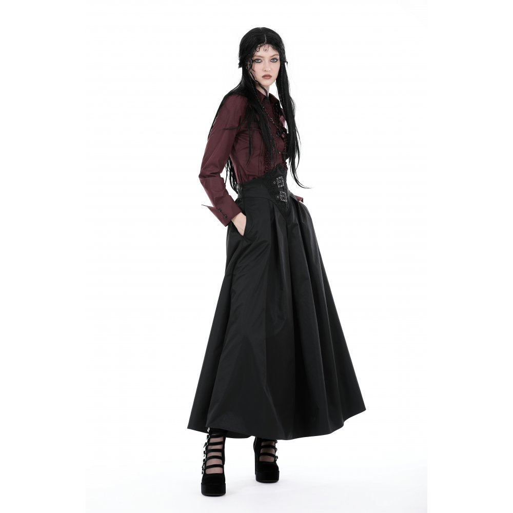 Dark in Love Women's Elegant Delora High Waist Maxi Skirt