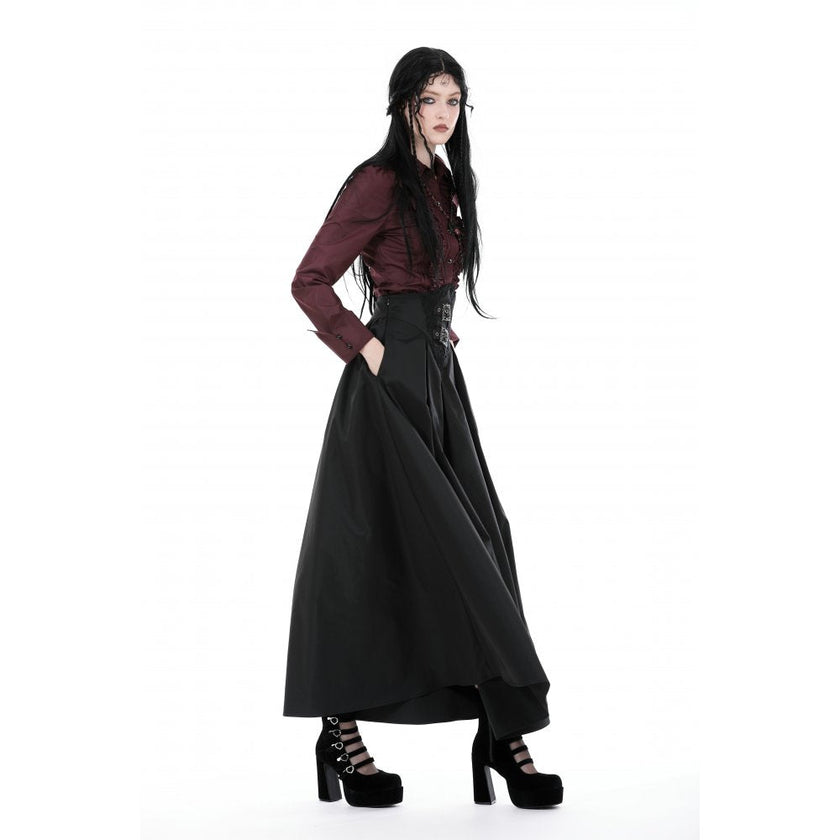 Dark in Love Women's Elegant Delora High Waist Maxi Skirt