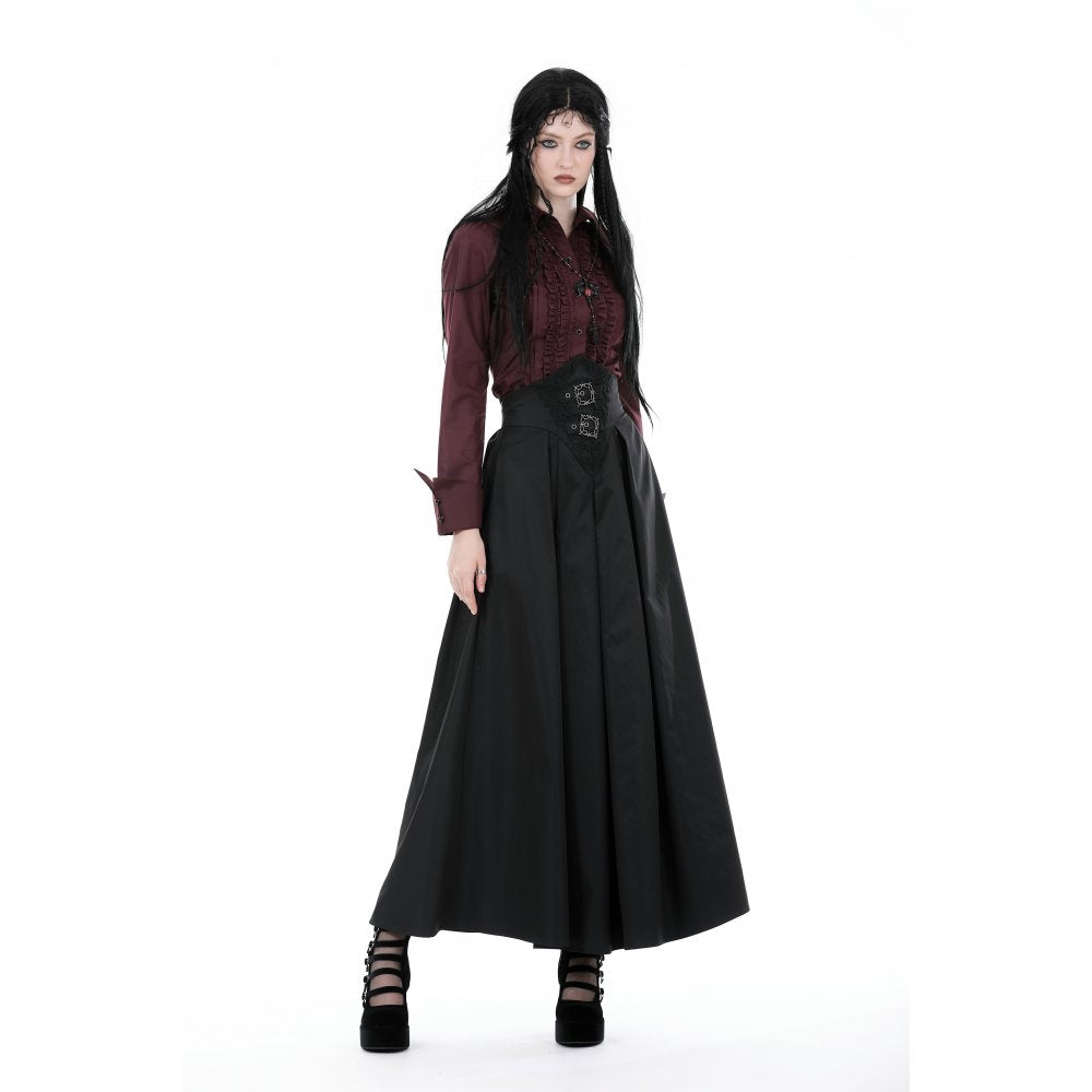 Dark in Love Women's Elegant Delora High Waist Maxi Skirt