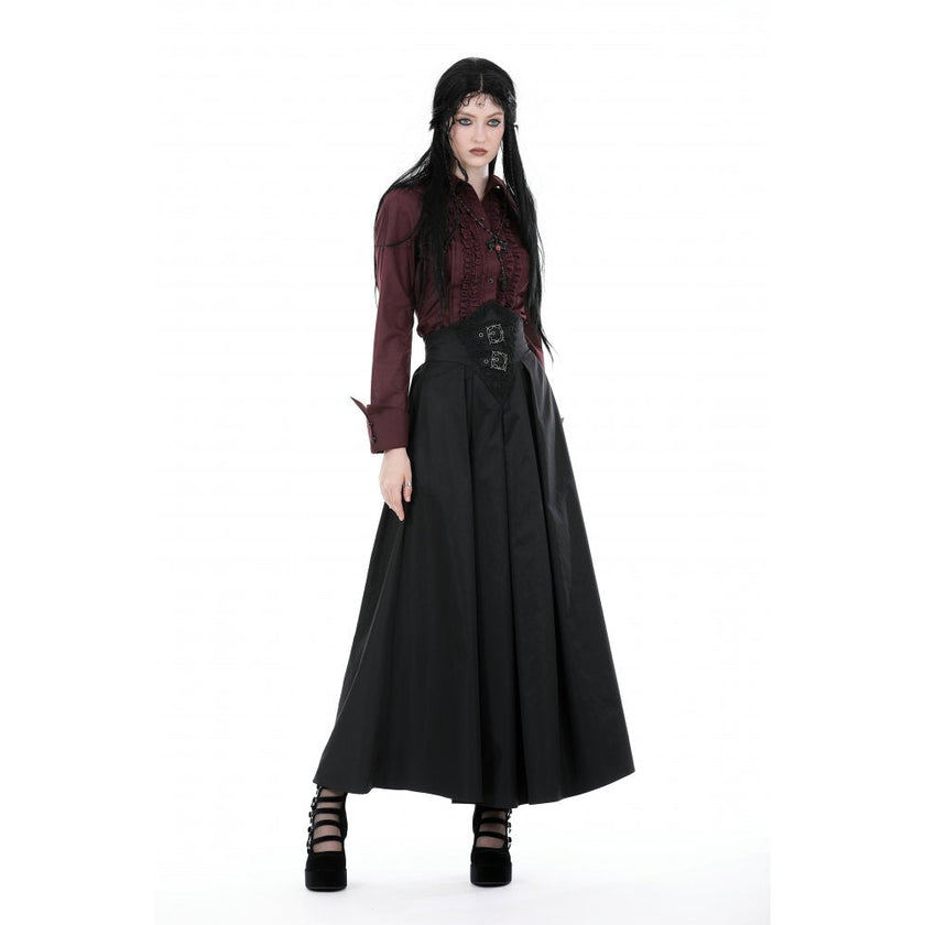 Dark in Love Women's Elegant Delora High Waist Maxi Skirt