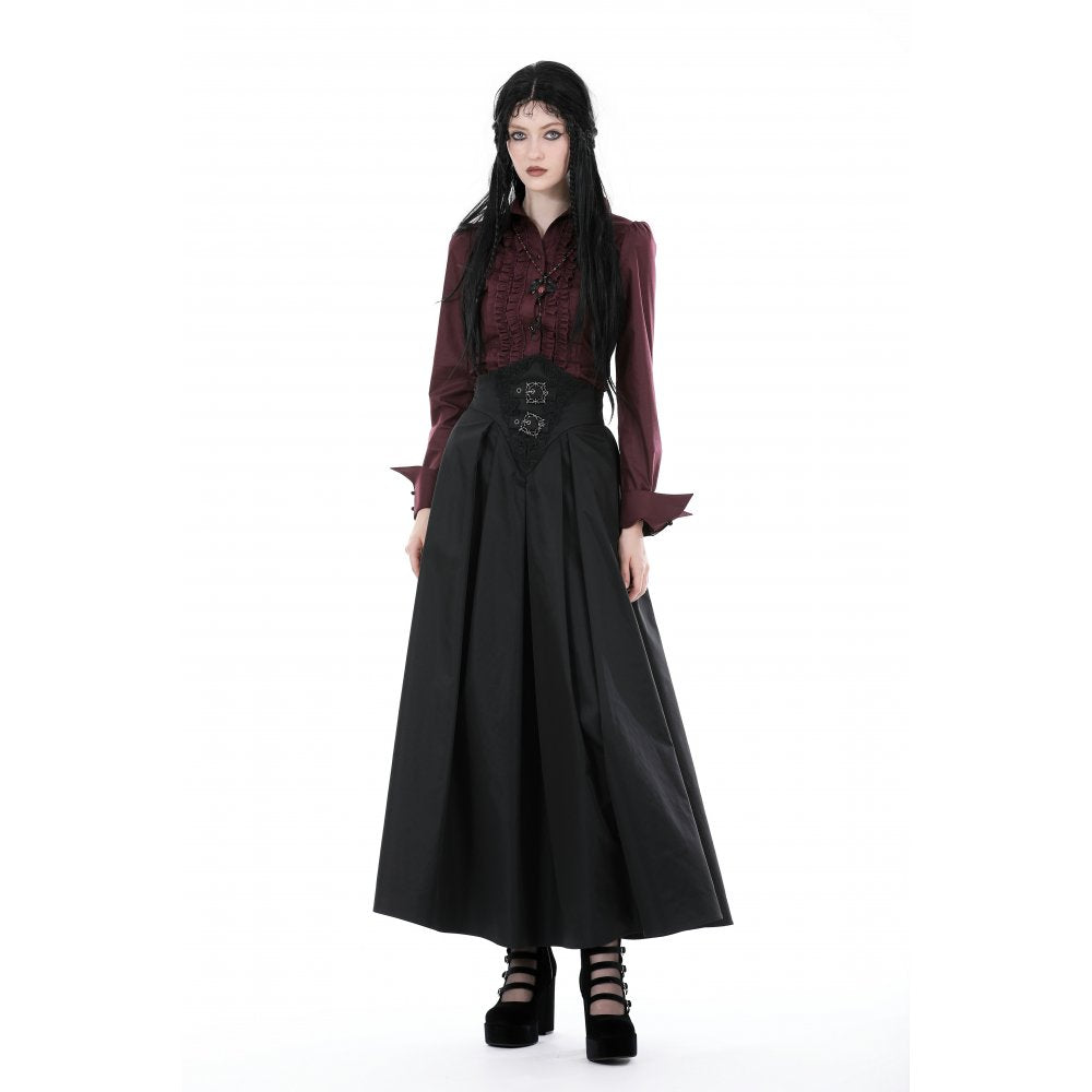 Dark in Love Women's Elegant Delora High Waist Maxi Skirt