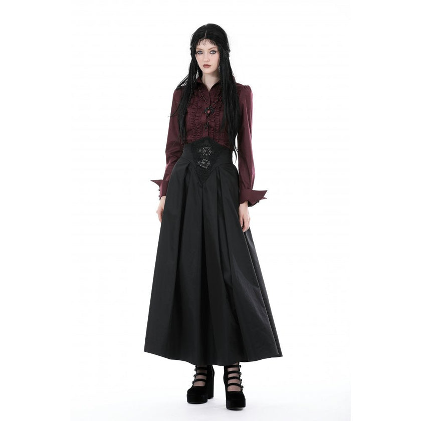 Dark in Love Women's Elegant Delora High Waist Maxi Skirt