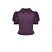 Dark in Love Druantia Puff Sleeve Blouse - Deep Purple