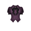 Dark in Love Druantia Puff Sleeve Blouse - Deep Purple