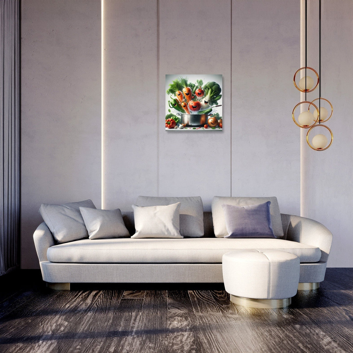 Veggie Splash Kitchen Canvas