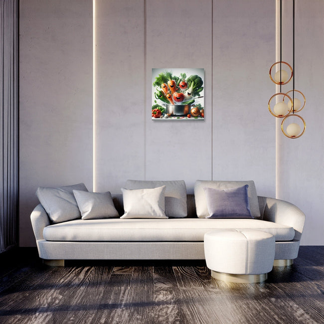 Veggie Splash Kitchen Canvas