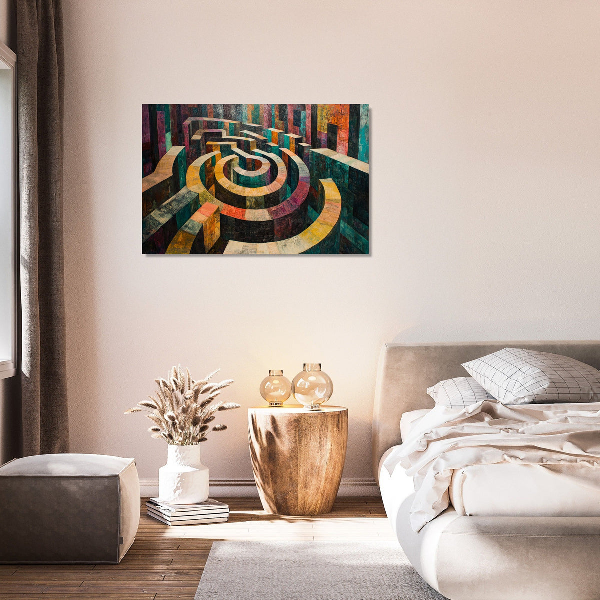 Geometric Labyrinth Canvas