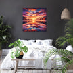 Autumn Lake Sunset Canvas