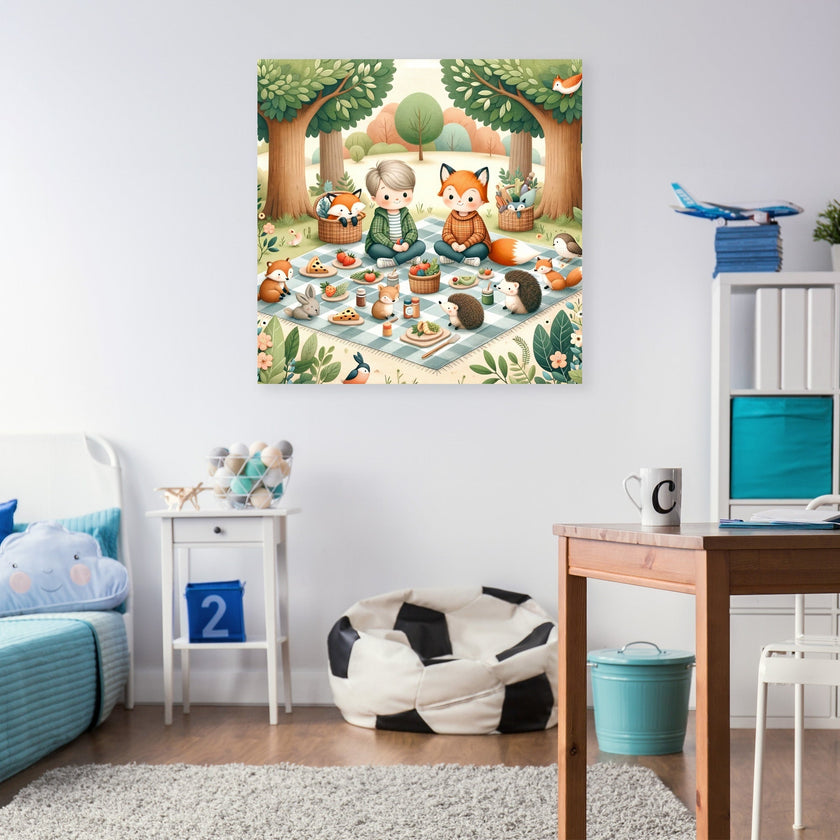 Woodland Picnic Canvas