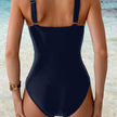 Women's Sleeveless Summer Casual Striped One-piece Tight Swimsuit