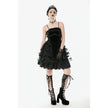 Dark in Love Morwenna Bat Mesh Layered Goth Mini Dress