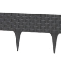 Lawn Edging, Plastic Palisade Rattan Effect, 2.4m, Deep Grey