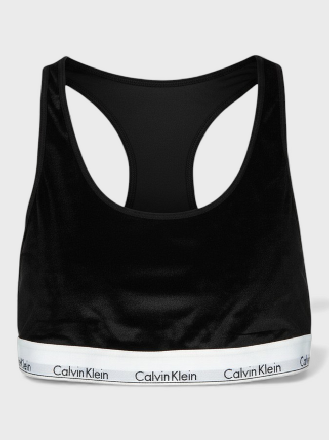 Soutien-gorge bralette non doublé à logo Calvin Klein noir