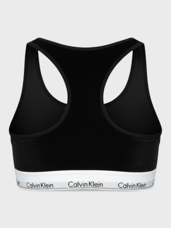 Soutien-gorge bralette non doublé à logo Calvin Klein noir
