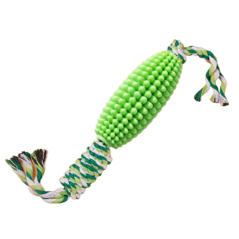 Juguetes para masticar Nudo de bola de maíz para mascotas, limpieza de dientes para perros grandes y pequeños, juguetes para perros anudados para morder y aburrir