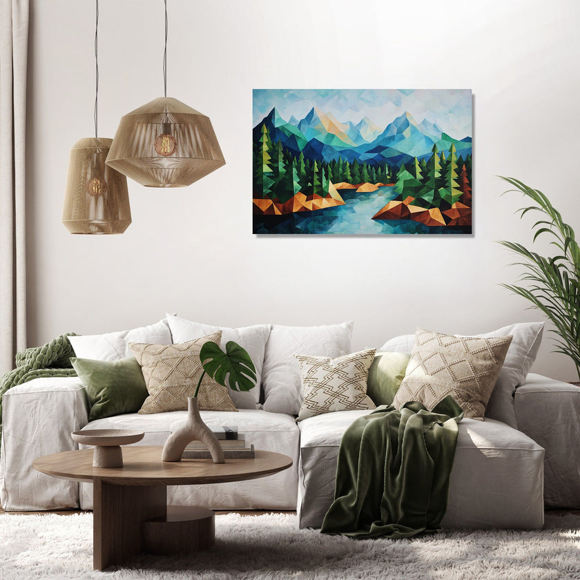 Triangular Forest Canvas