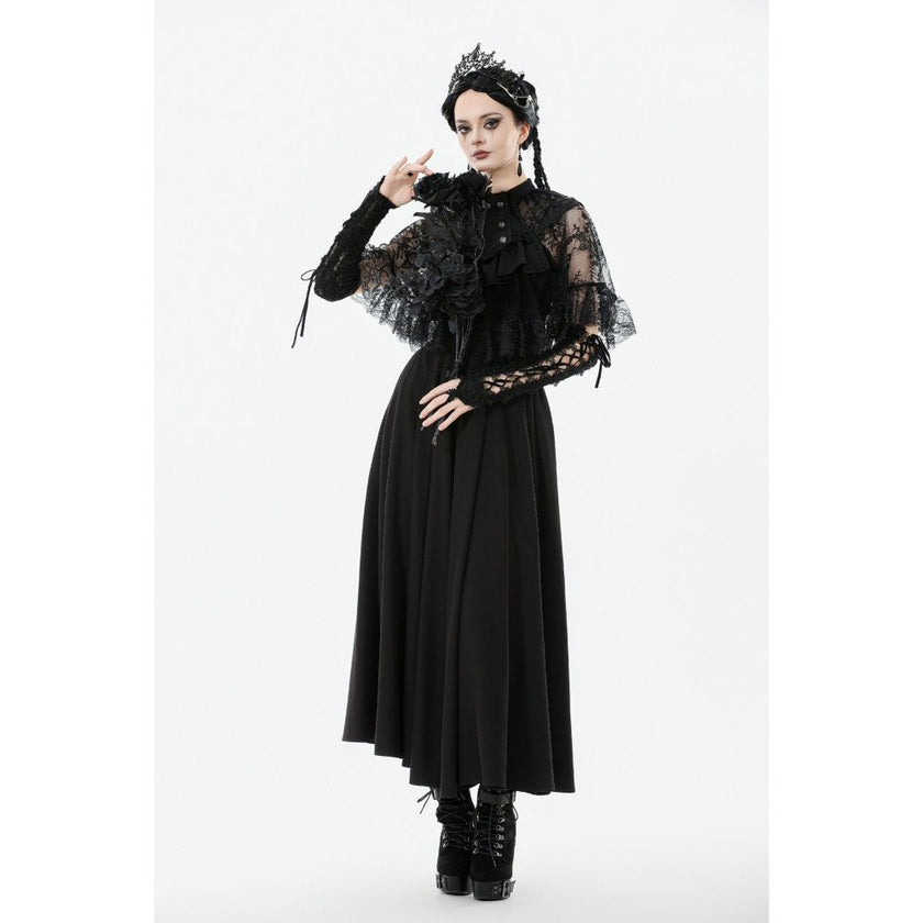 Dark in Love Bellatrix Lace Ruffle Capelet