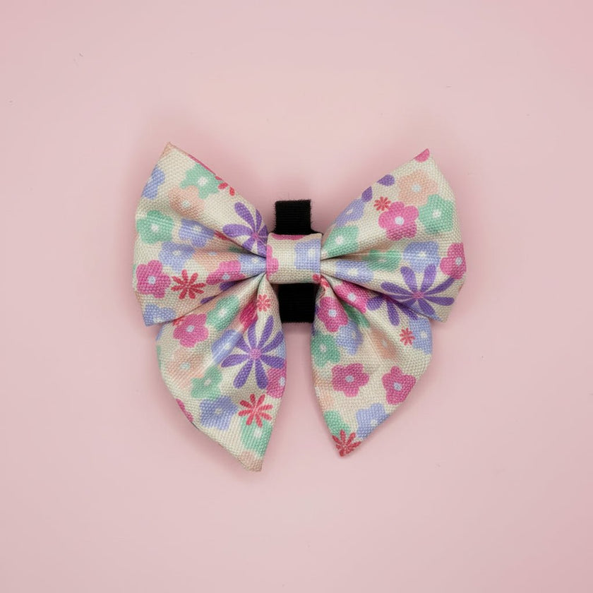 Dog Sailor Bow -  Pretty Petals