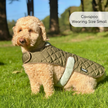 Quilted Dog Coat - Khaki Tweed