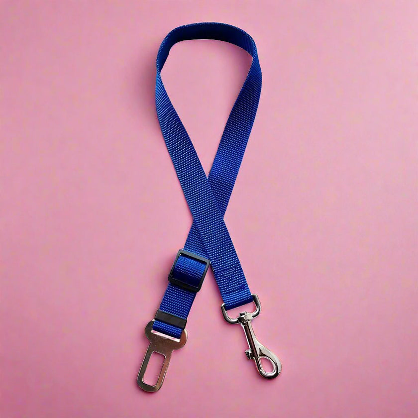 Dog Seat Belt Restraint - Royal Blue