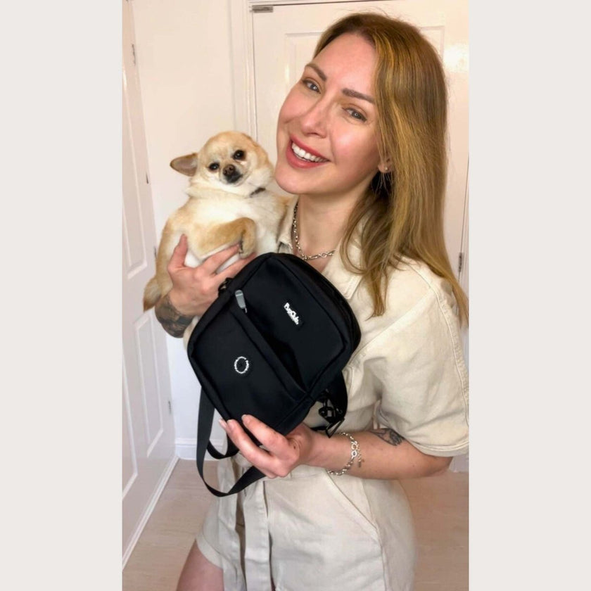 Bolsa pequeña para pasear perros - Negra