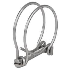 Double Wire Hose Clamp Galvanised 63mm-68mm