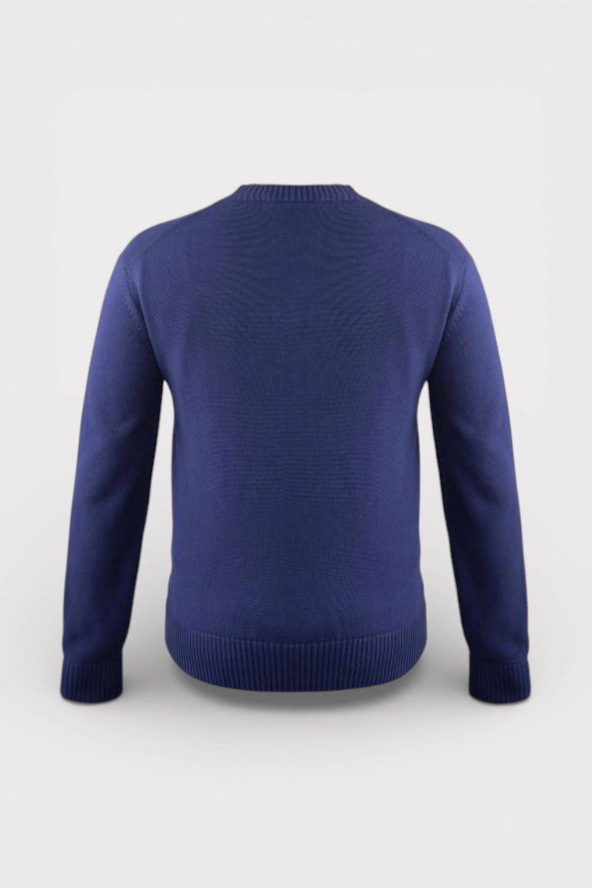 Logo Greca Motif Knit Sweater Navy