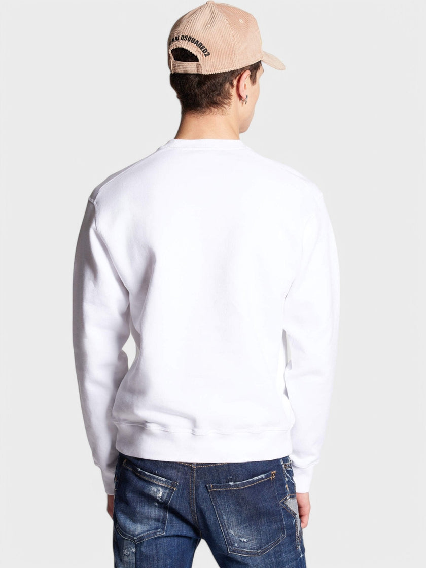 DSqaured2 Fullback College Sweatshirt White