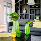 Glass Vase ROBERT -  H50 D14 cm - JUNGLE GREEN Colour by DutZ