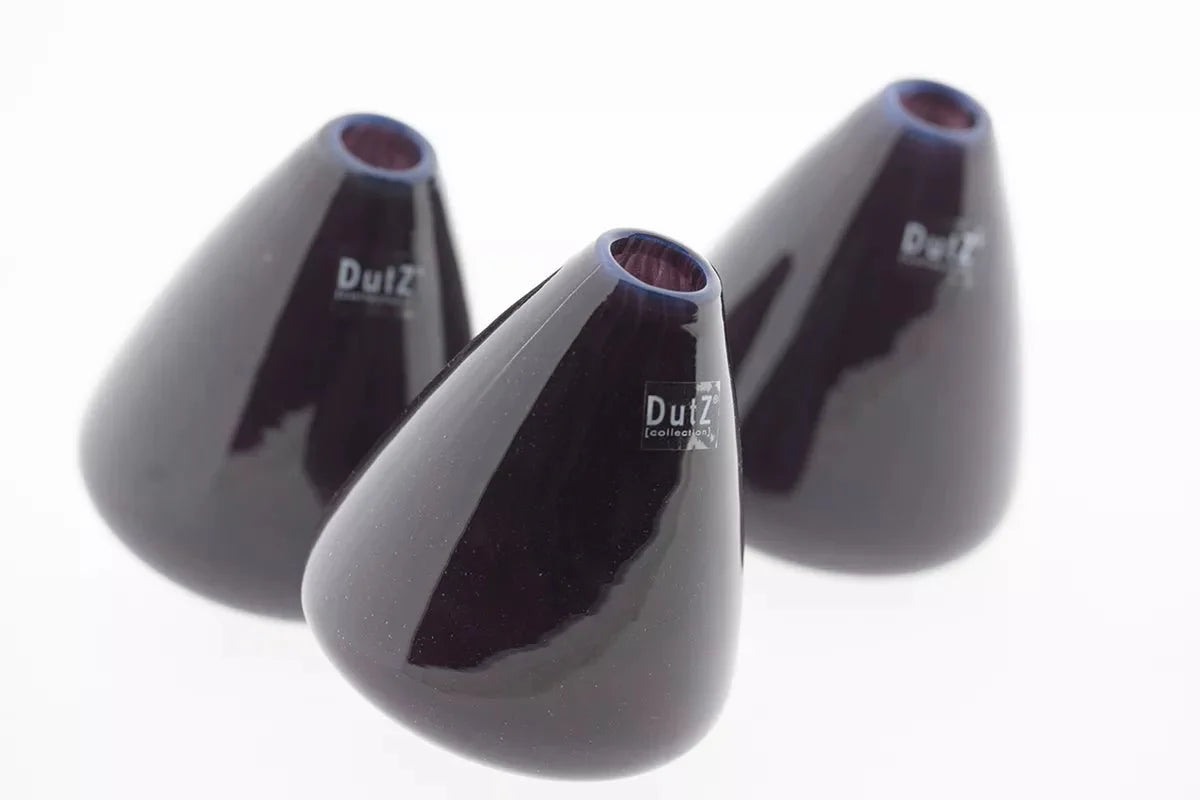 TUMBLING VASE - H12 D10 cm - PLUM