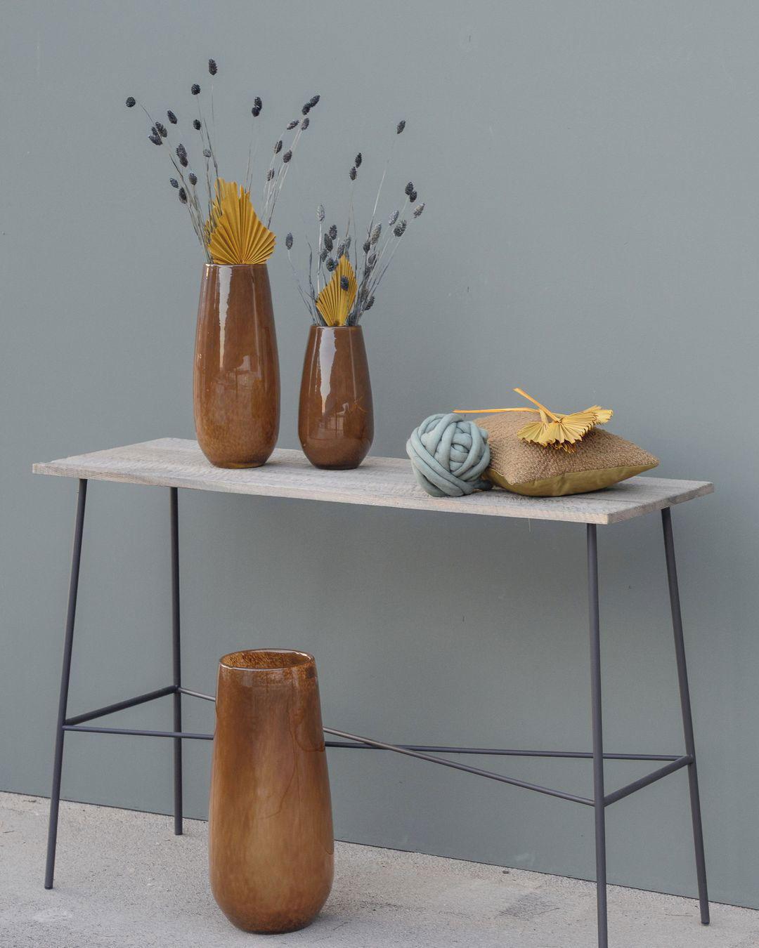 Flower VASE ROBERT - BROWN Glass by DutZ