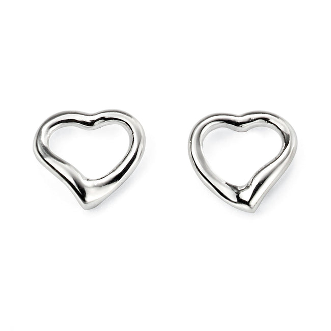 Beginnings Small Open Heart Stud Earrings