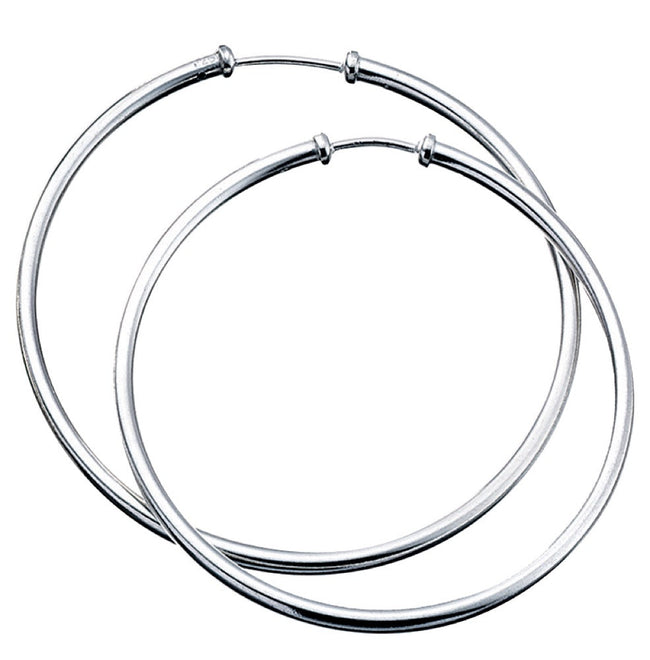 Beginnings Plain Hoop Earrings 50mm