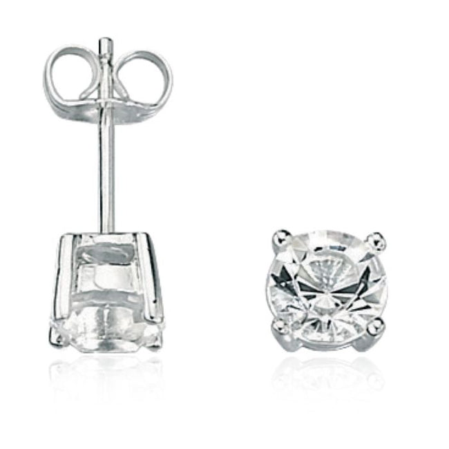 Fred Bennett Claw Set Clear Crystal Stud Earrings