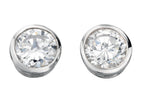 Beginnings Round Stud Earrings with Cubic Zirconia