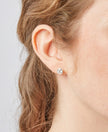 Beginnings Round Stud Earrings with Cubic Zirconia